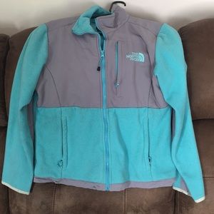 Turquoise North face jacket